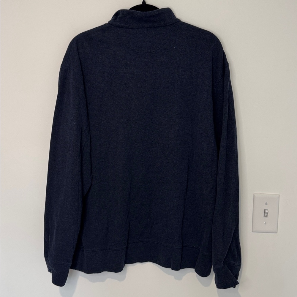 Polo by Ralph Lauren Men's Quarter Zip Sweater, Navy Blue - Size XL - Picture 5 of 6